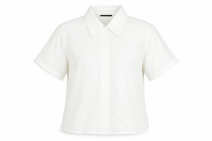 Womens UK Size 12 BHS White Basic Button-Up