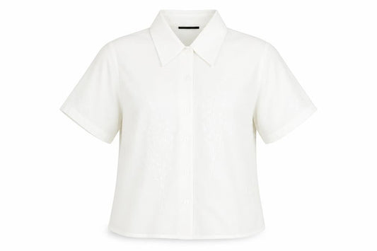 Womens UK Size 12 BHS White Basic Button-Up