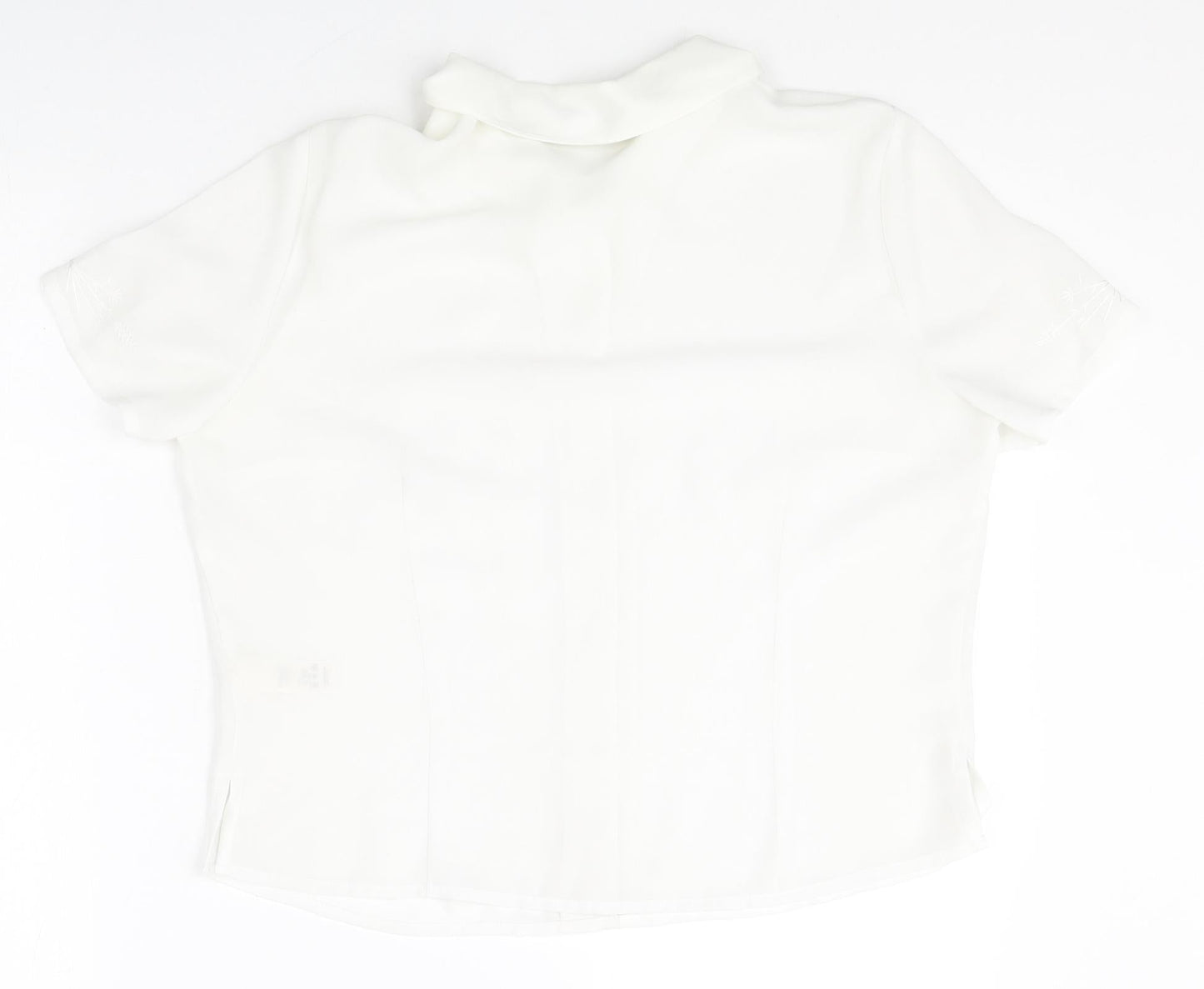 Womens UK Size 12 BHS White Basic Button-Up