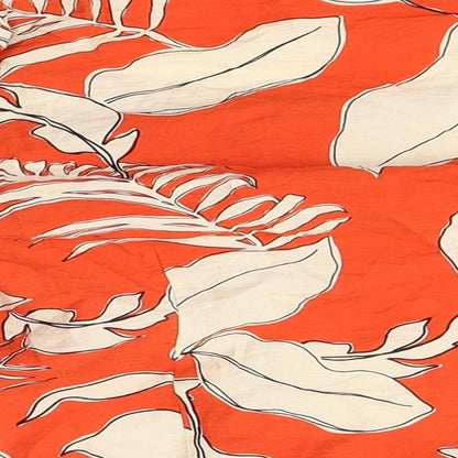 Primark Womens Multicoloured Geometric Viscose Cropped Tank Size 6 Round Neck