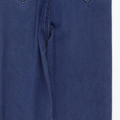 Marks and Spencer Womens Blue Cotton Jegging Jeans Size 8 L27 in Regular