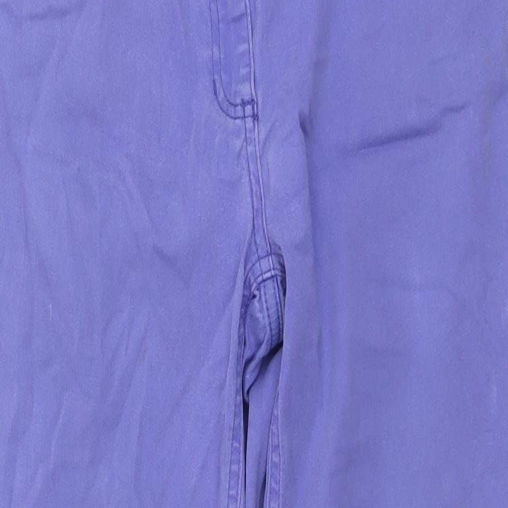 Gelco Womens Purple Polyester Straight Jeans Size 10 L27 in Regular Button