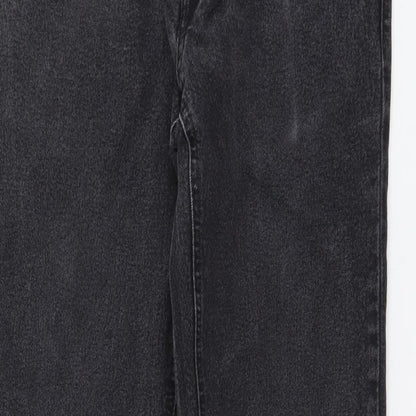 Easy Mens Blue Cotton Straight Jeans Size 30 in L32 in Regular Button