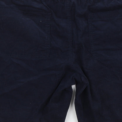 Marks and Spencer Womens Blue Cotton Chino Shorts Size 2XL L9 in Regular Button