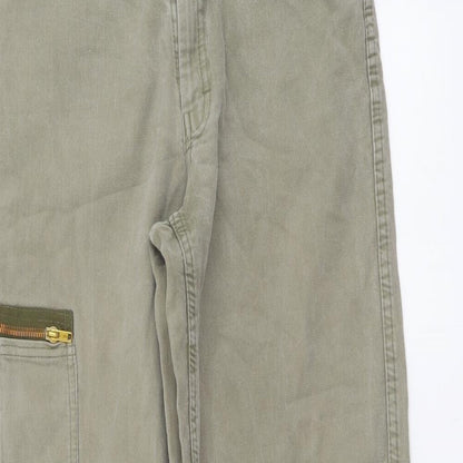 Mustang Womens Green Cotton Straight Jeans Size 26 in L31 in Regular Button