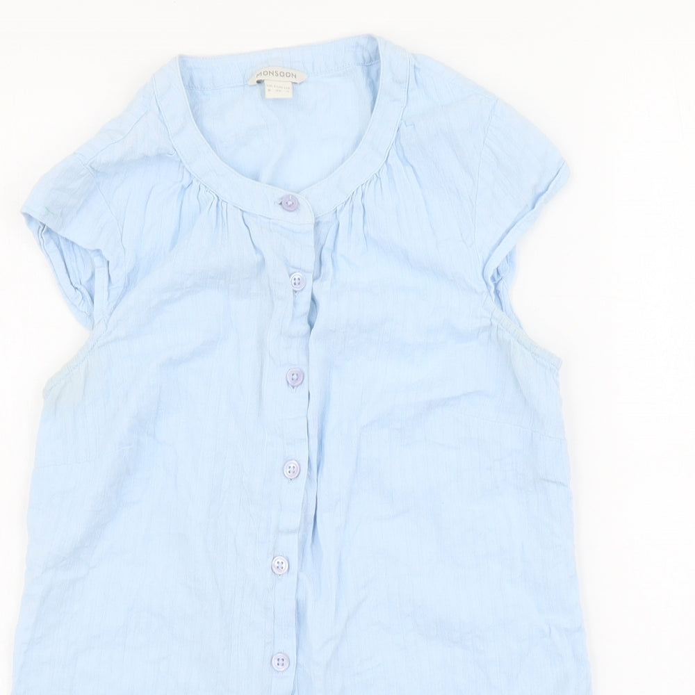 Womens UK Size 8 Monsoon Blue Basic Tank