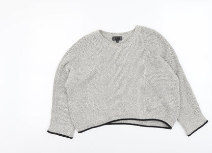 Womens UK Size 10 Topshop Grey Pullover Jumper