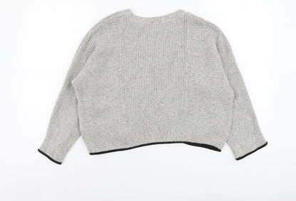 Womens UK Size 10 Topshop Grey Pullover Jumper