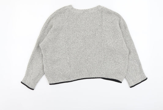 Womens UK Size 10 Topshop Grey Pullover Jumper