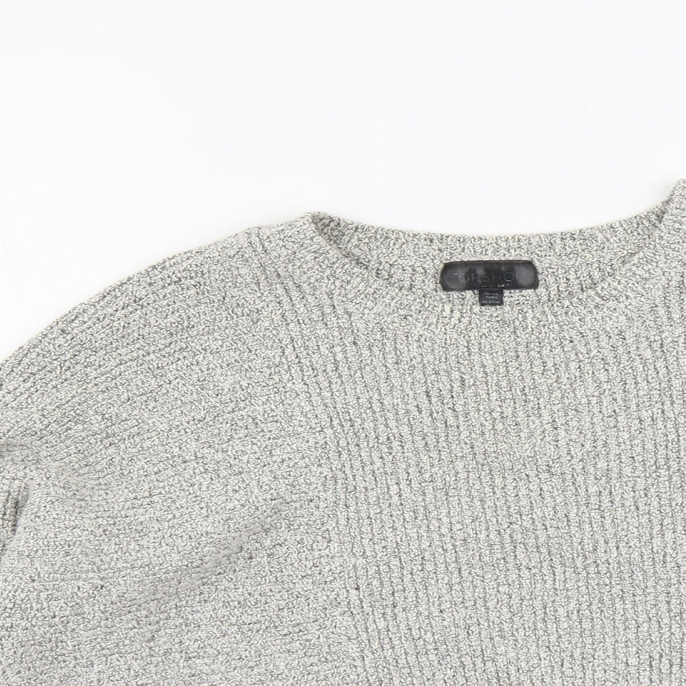 Womens UK Size 10 Topshop Grey Pullover Jumper