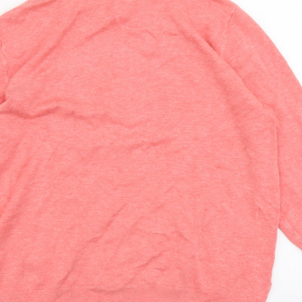 Womens UK Size 14 Papaya Orange Pullover Jumper