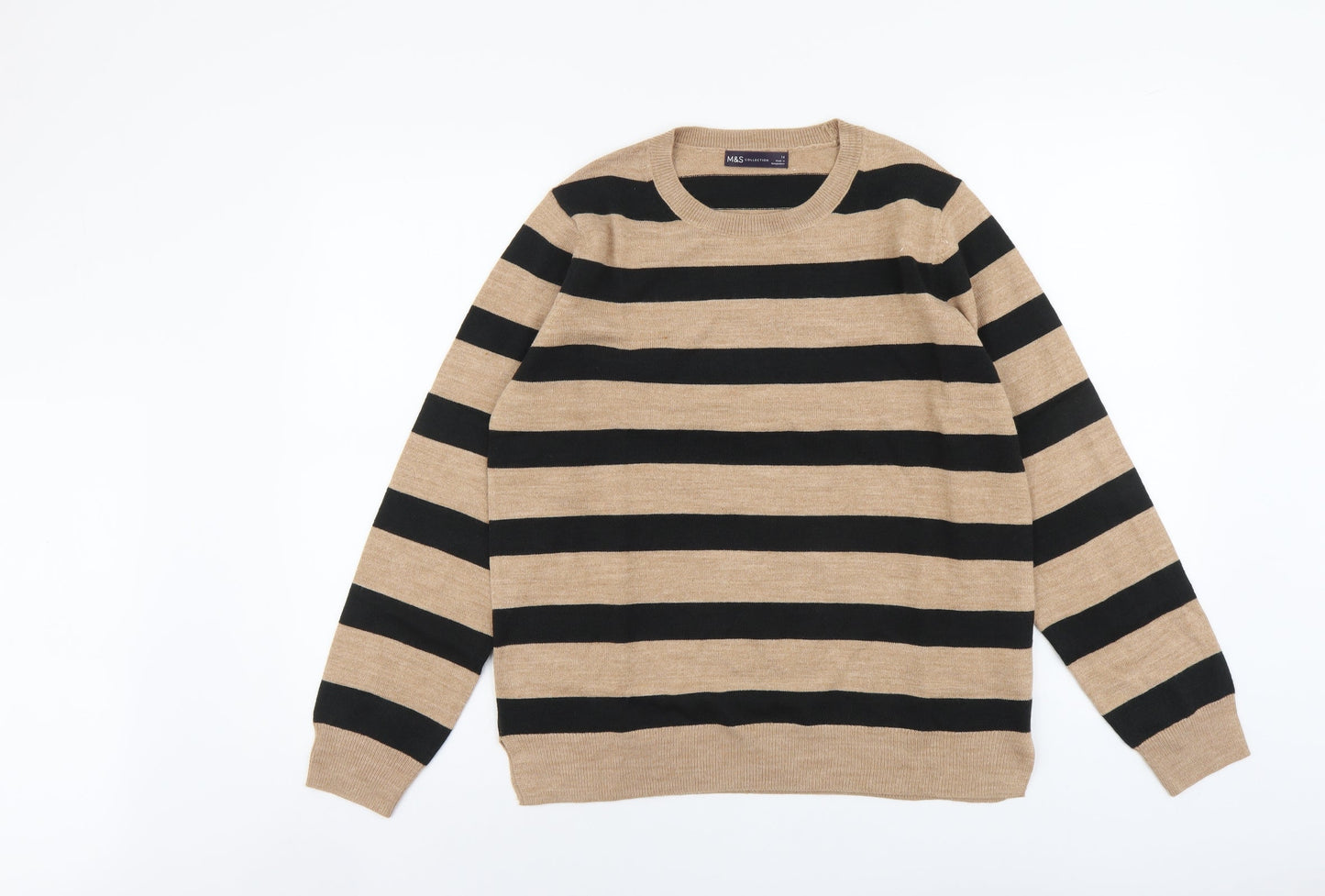 Womens UK Size 14 Marks and Spencer Beige Pullover Jumper