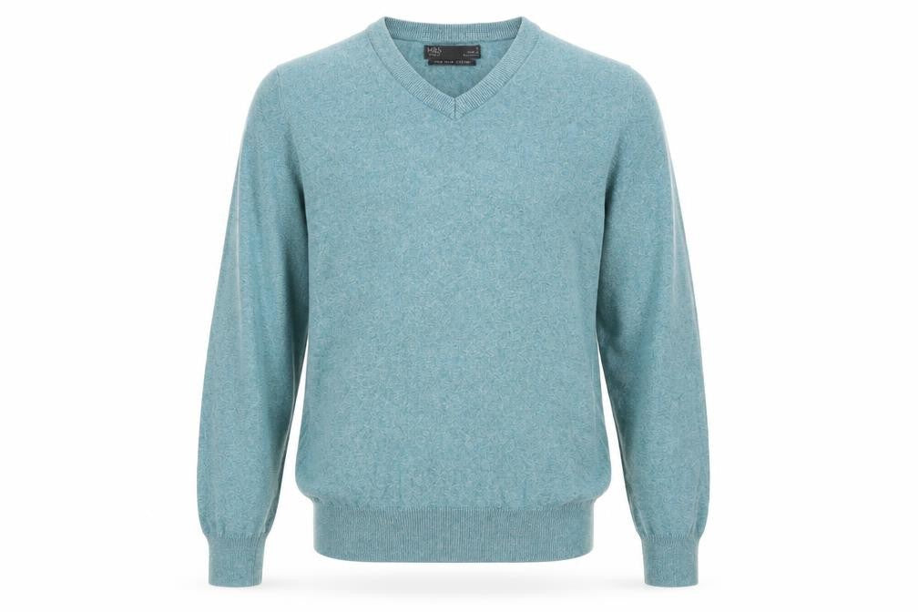Mens UK Size S Marks and Spencer Green Pullover Jumper