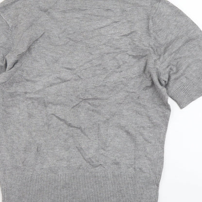 Bonmarché Womens Grey Scoop Neck Viscose Pullover Jumper Size S