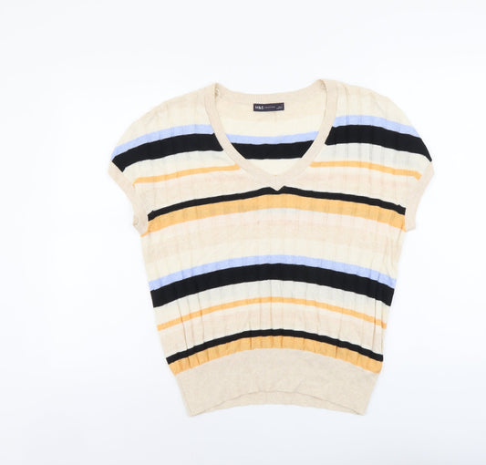 Womens UK Size L Marks and Spencer Multicoloured Pullover Jumper