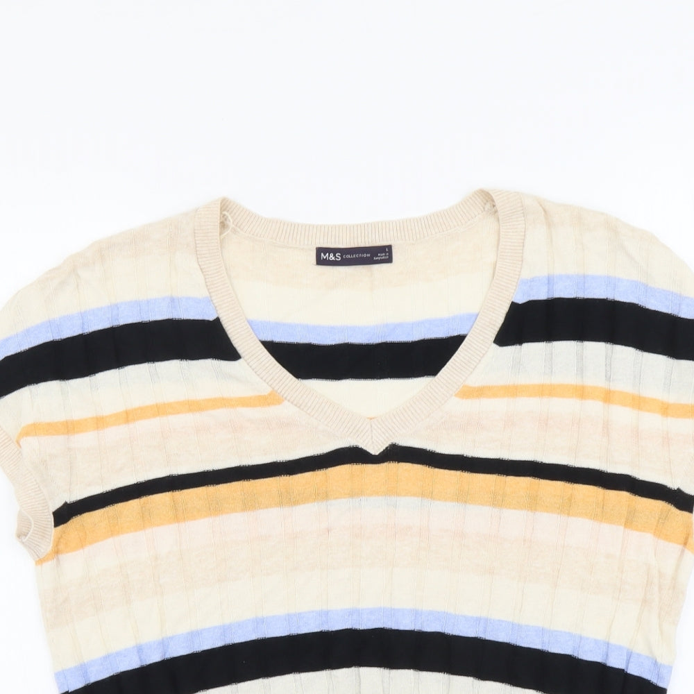 Womens UK Size L Marks and Spencer Multicoloured Pullover Jumper