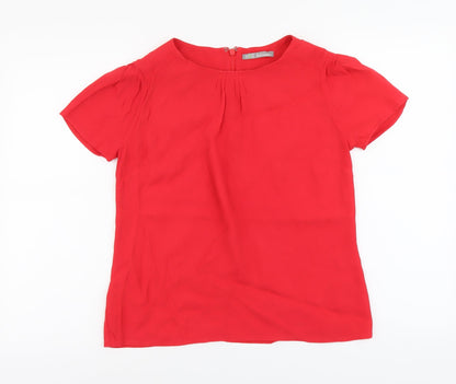 Womens UK Size 8 Marks and Spencer Red Basic Blouse