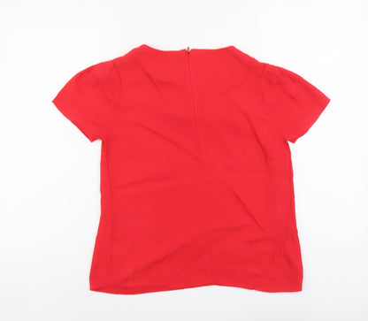 Womens UK Size 8 Marks and Spencer Red Basic Blouse