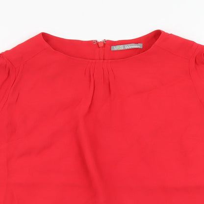 Womens UK Size 8 Marks and Spencer Red Basic Blouse