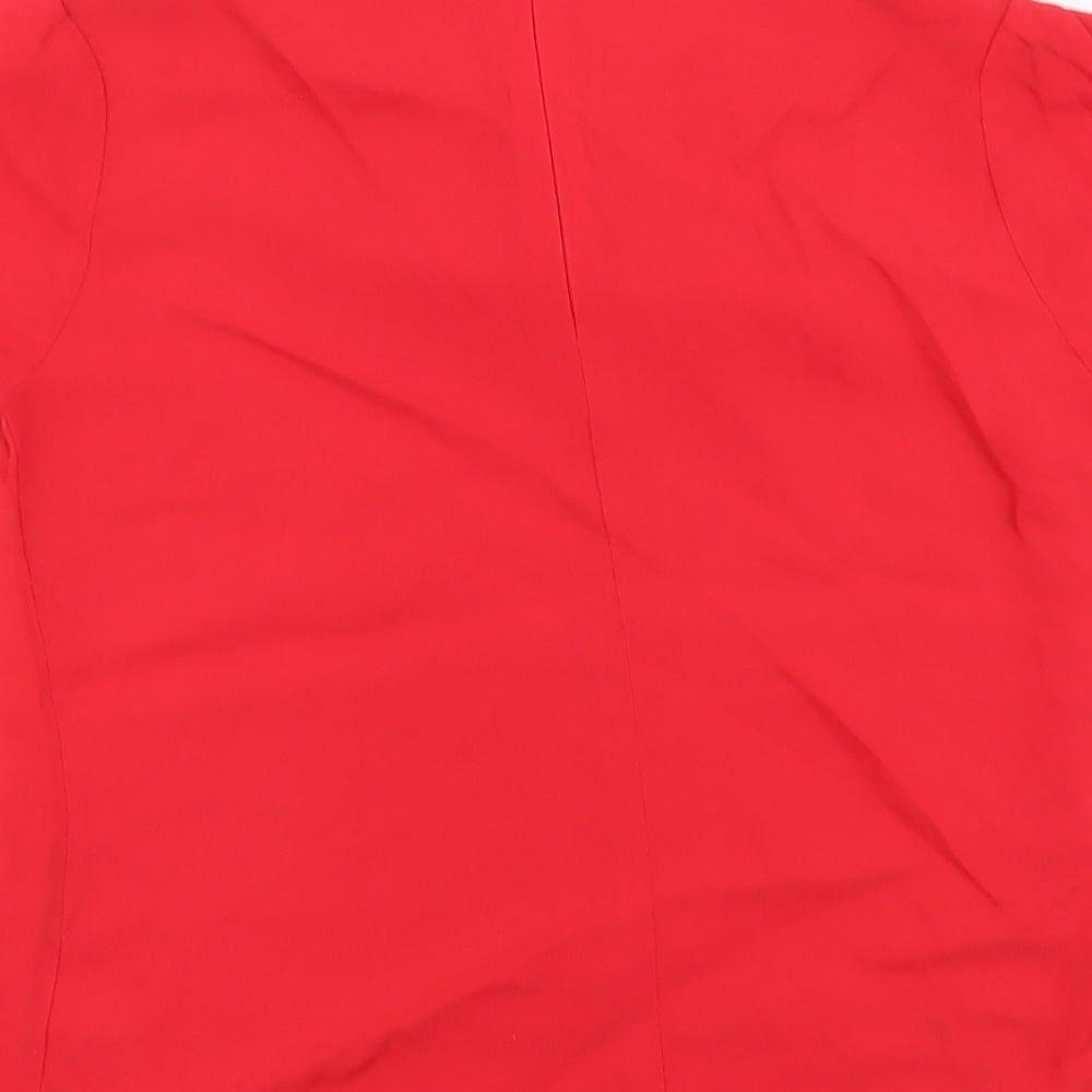 Womens UK Size 8 Marks and Spencer Red Basic Blouse