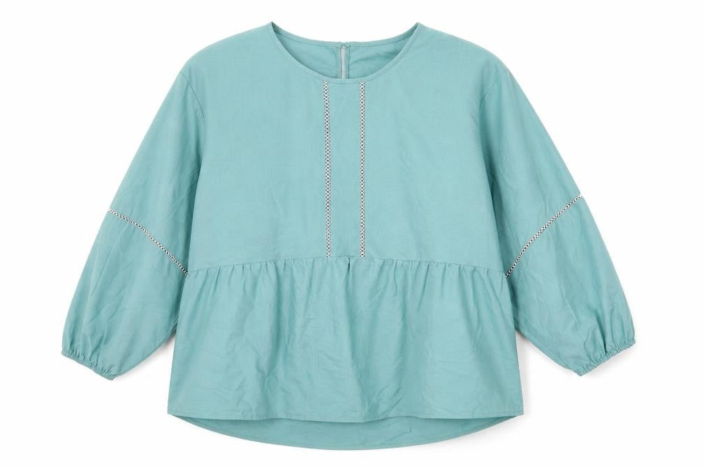 Womens UK Size 12 Marks and Spencer Blue Basic Blouse