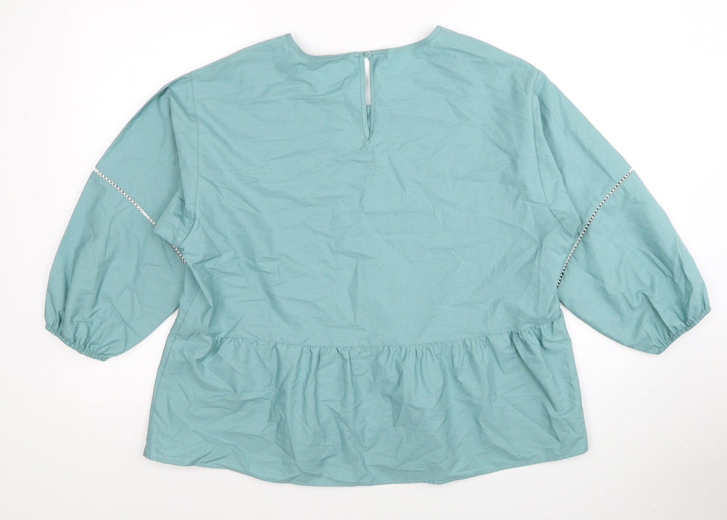Womens UK Size 12 Marks and Spencer Blue Basic Blouse