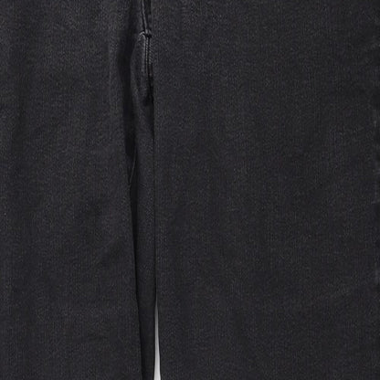 YNDJ Womens Black Cotton Straight Jeans Size 10 Regular Zip