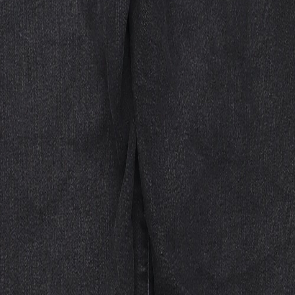 YNDJ Womens Black Cotton Straight Jeans Size 10 Regular Zip