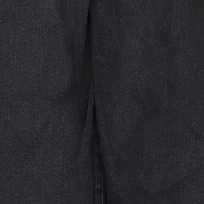 YNDJ Womens Black Cotton Straight Jeans Size 10 Regular Zip