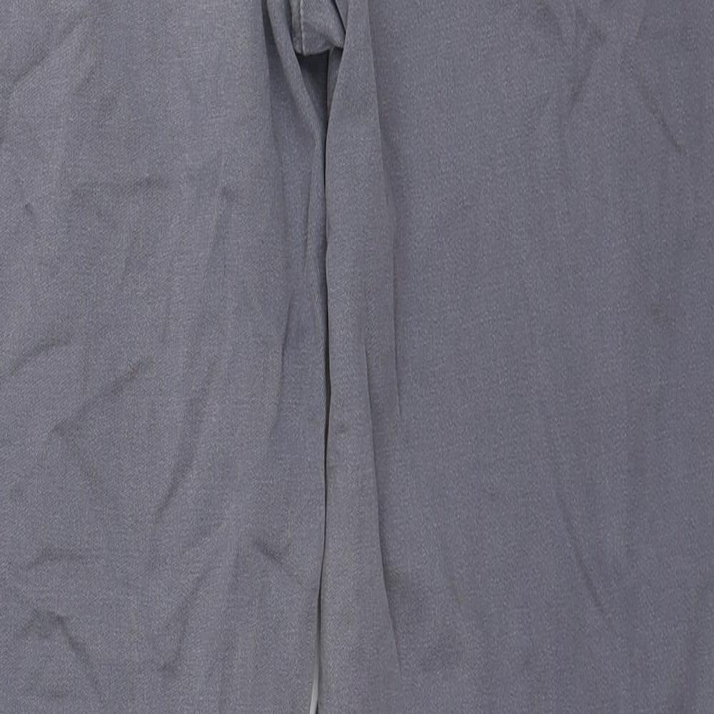 Lands' End Womens Grey Cotton Straight Jeans Size 10 Regular Zip