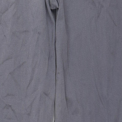 Lands' End Womens Grey Cotton Straight Jeans Size 10 Regular Zip