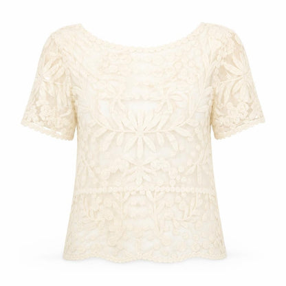 Womens UK Size S Zara Beige Basic Blouse