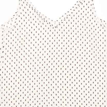 Womens UK Size 12 Papaya White Basic Tank