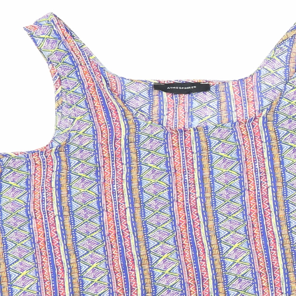 Womens UK Size 12 Atmosphere Multicoloured Basic Tank