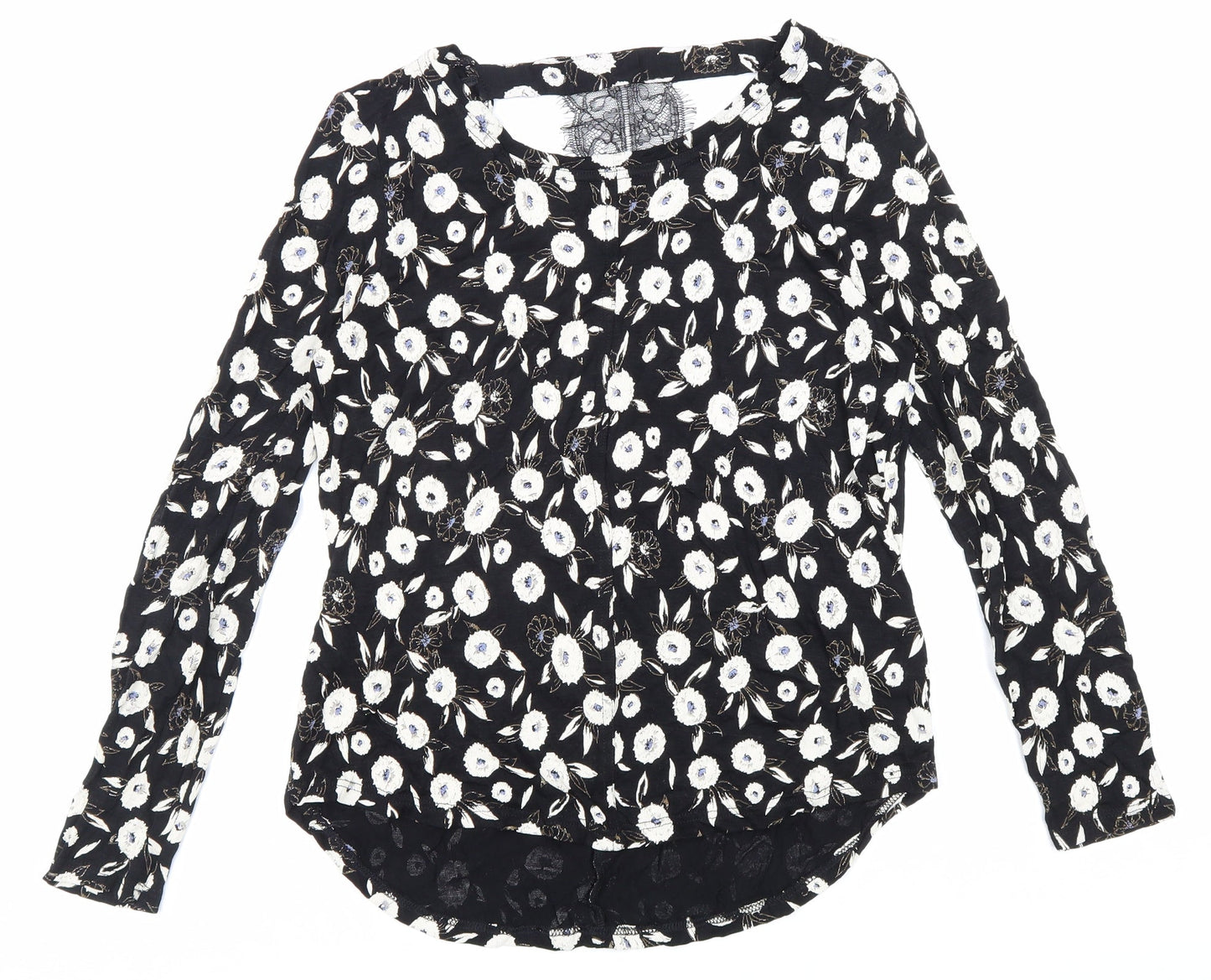 Womens UK Size 6 NEXT Black Basic Blouse