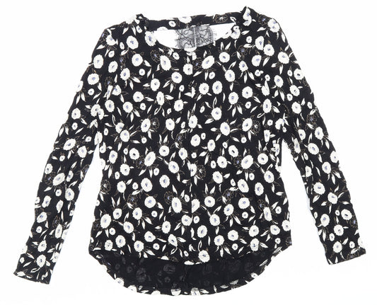 Womens UK Size 6 NEXT Black Basic Blouse