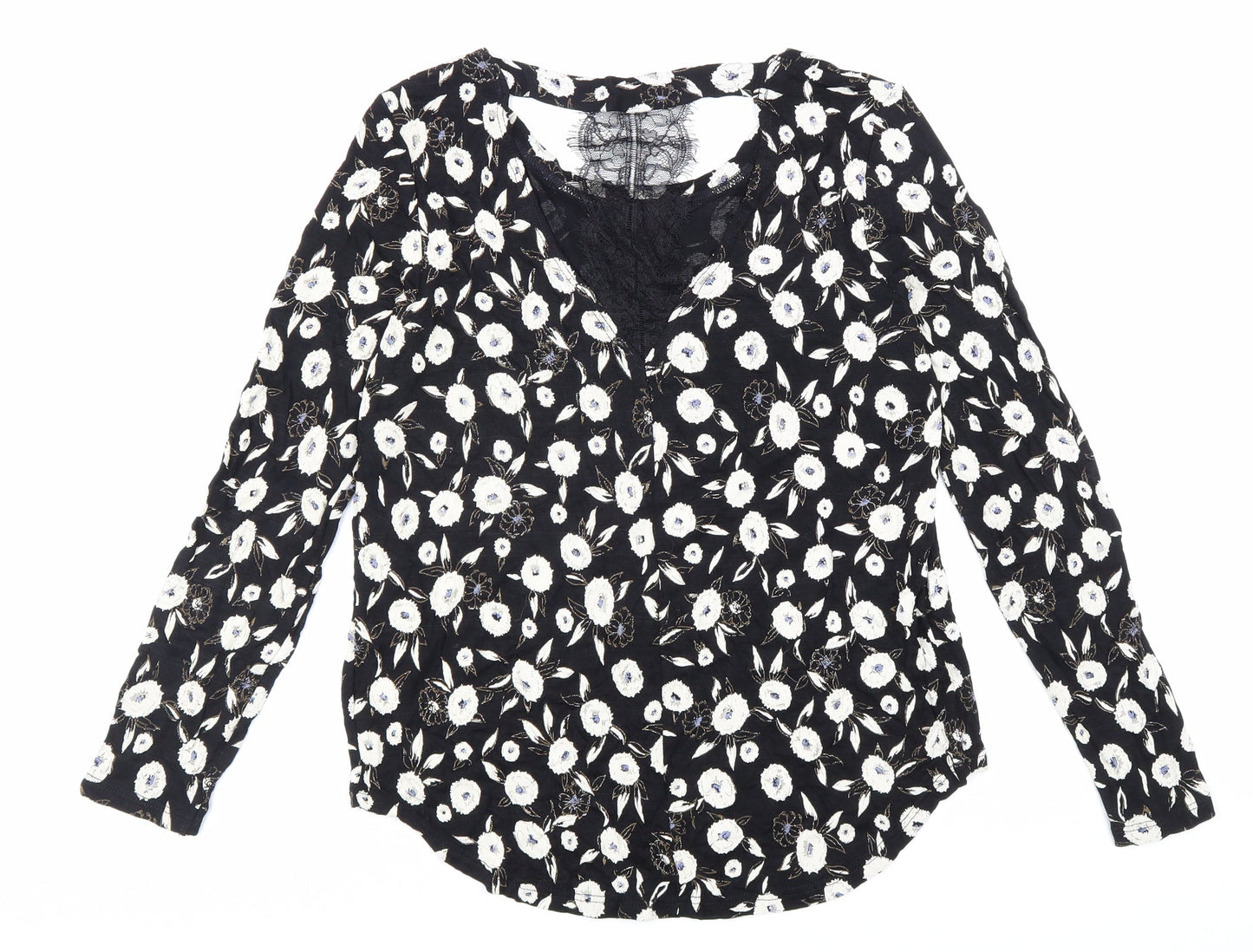 Womens UK Size 6 NEXT Black Basic Blouse