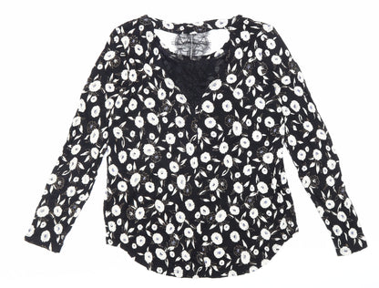 Womens UK Size 6 NEXT Black Basic Blouse
