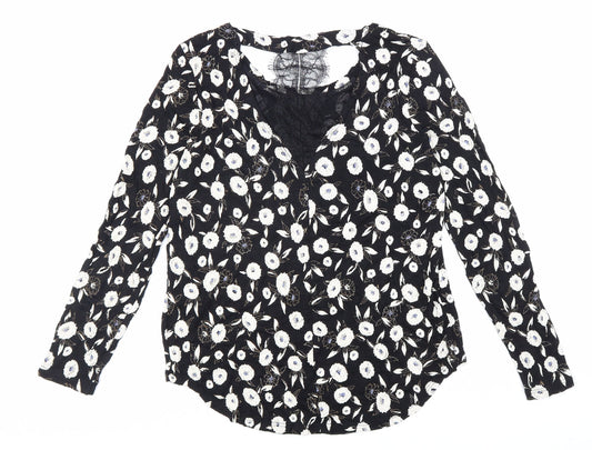 Womens UK Size 6 NEXT Black Basic Blouse