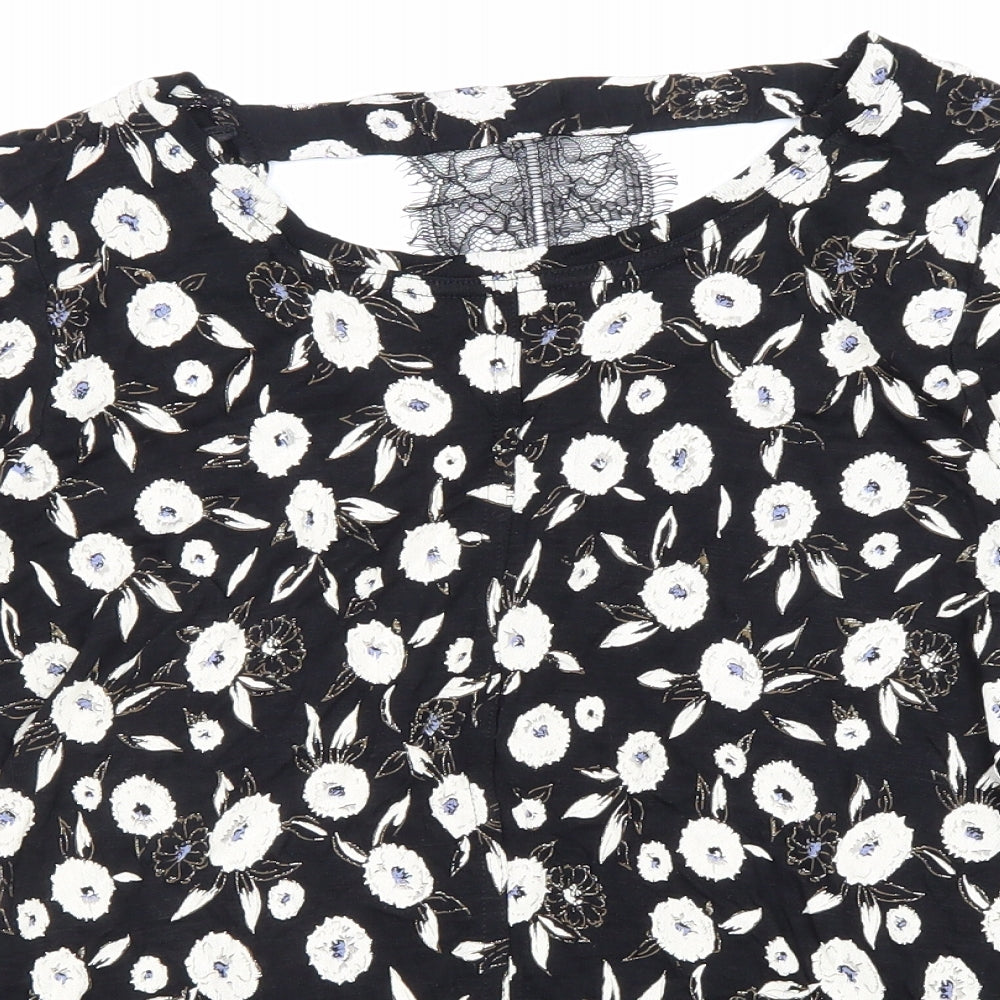 Womens UK Size 6 NEXT Black Basic Blouse