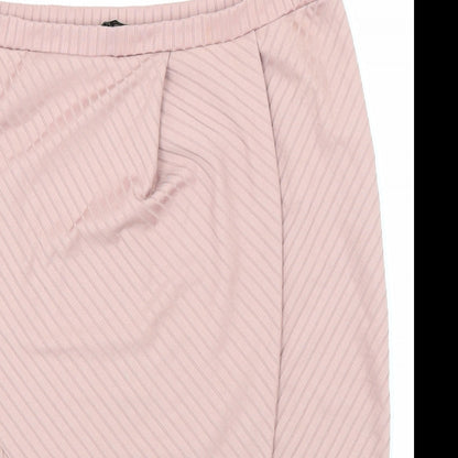 Innocence Womens Pink Polyester Straight & Pencil Skirt Size 14 Hook & Loop