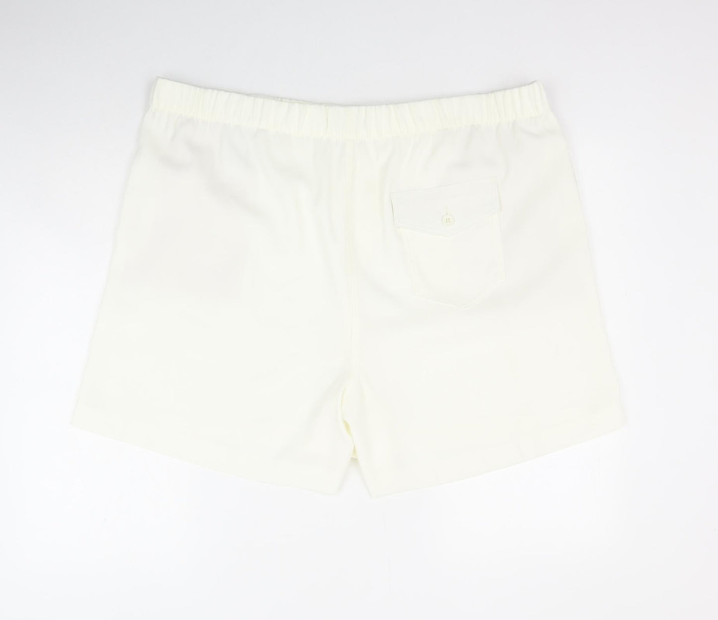 Marks and Spencer Womens Ivory Polyester Sweat Shorts Size 22 Regular Pull On