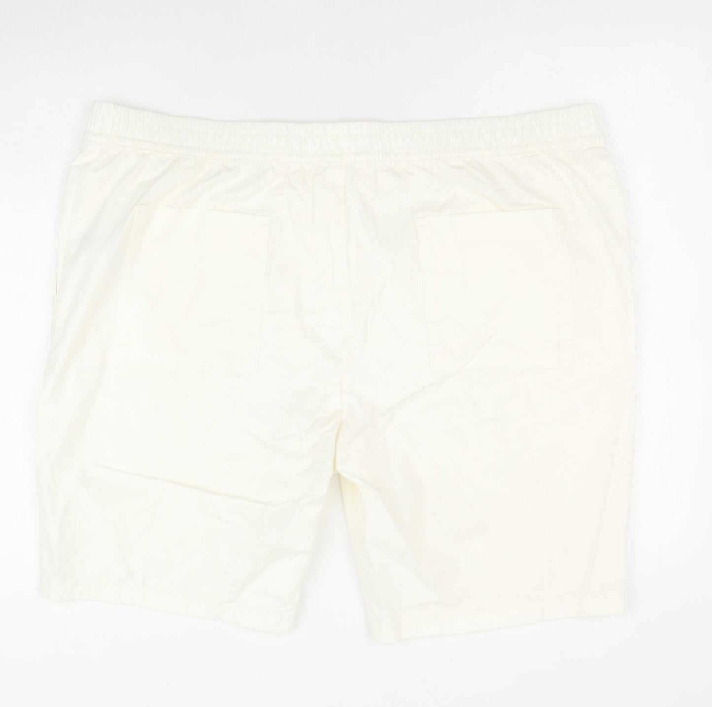 Marks and Spencer Womens Ivory Cotton Chino Shorts Size 2XL Regular Pull On