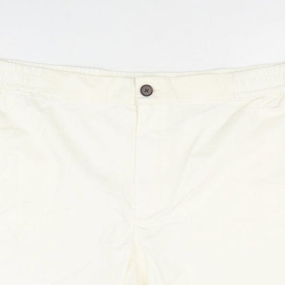 Marks and Spencer Womens Ivory Cotton Chino Shorts Size 2XL Regular Pull On