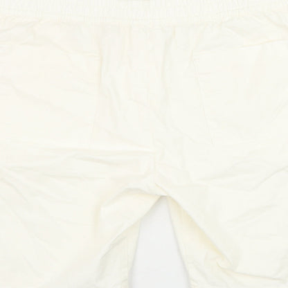 Marks and Spencer Womens White Cotton Chino Shorts Size 2XL Regular Zip
