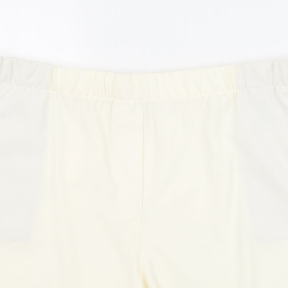 Marks and Spencer Womens Ivory Polyester Sweat Shorts Size 20 Regular Pull On