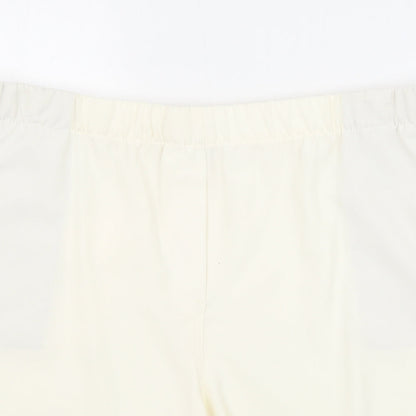 Marks and Spencer Womens Ivory Polyester Sweat Shorts Size 20 Regular Pull On