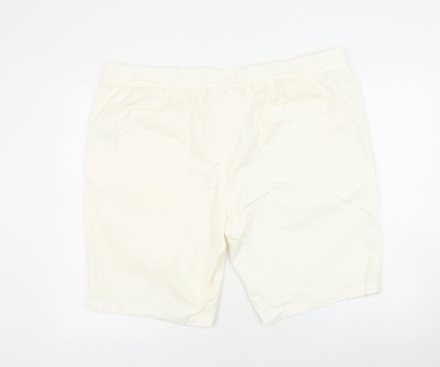 Marks and Spencer Womens Ivory Cotton Bermuda Shorts Size 2XL Regular Zip