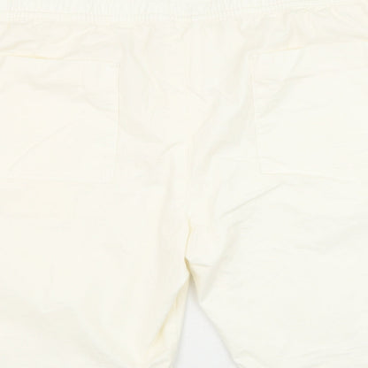 Marks and Spencer Womens Ivory Cotton Bermuda Shorts Size 2XL Regular Zip