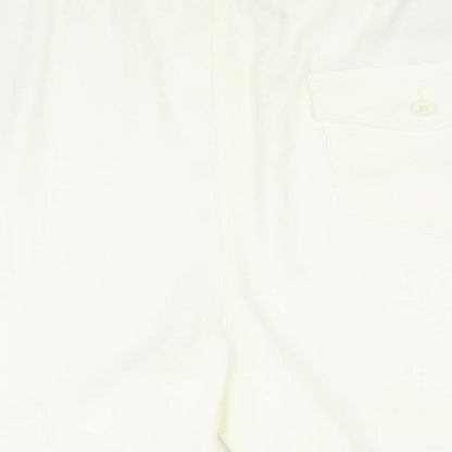 Marks and Spencer Womens Ivory Polyester Sweat Shorts Size 24 Regular Zip